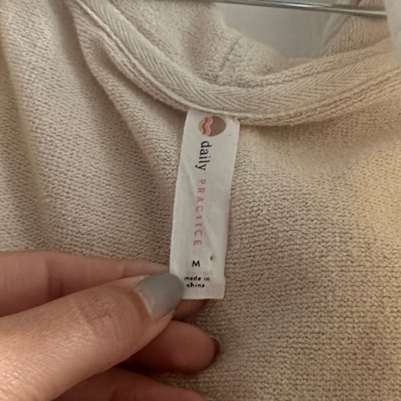 Anthropologie Daily Practice Open Front Shirt Hood Relaxed Oversized Medium Yoga - Picture 4 of 8